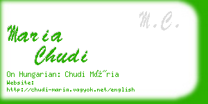 maria chudi business card